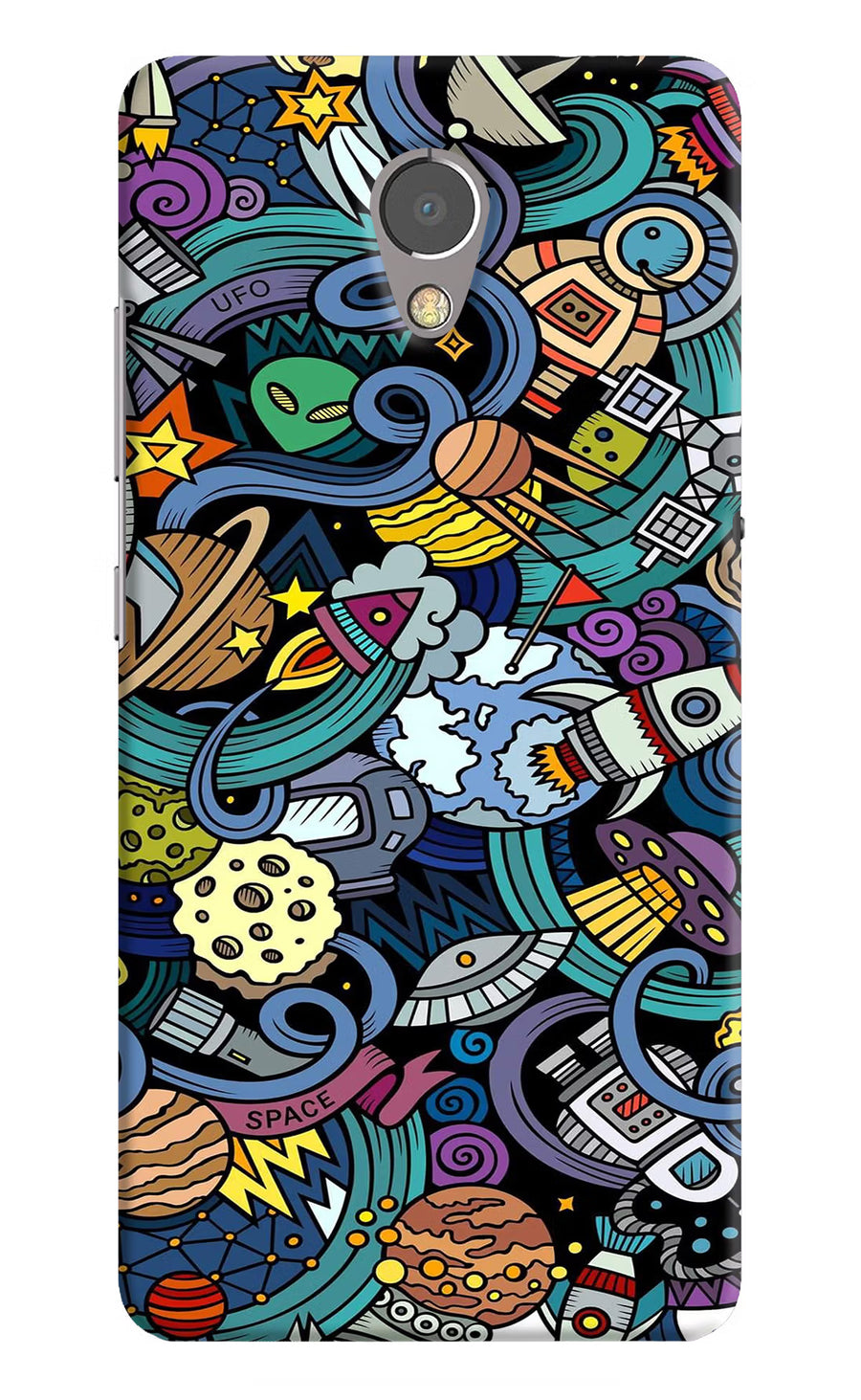 Space Abstract Lenovo P2 Back Cover, Hard case