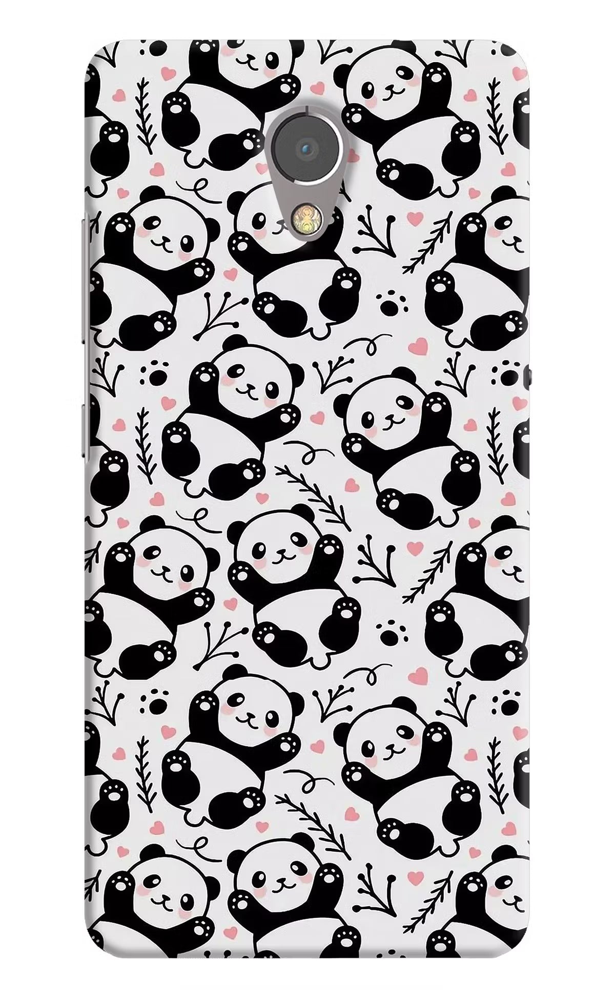 Cute Panda Lenovo P2 Hard Case Back Cover by Casekaro