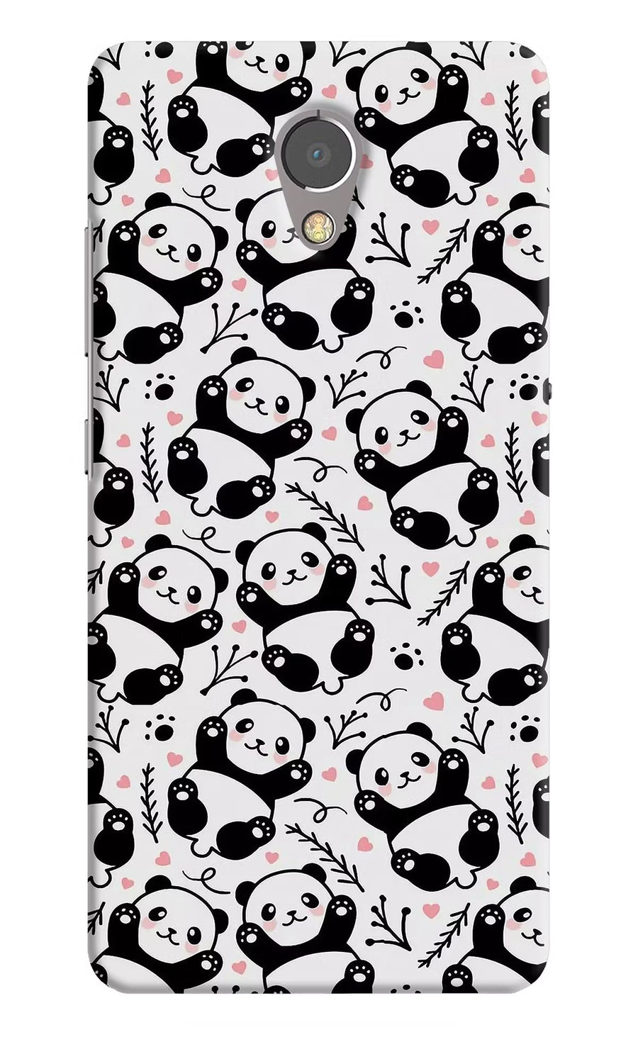 Cute Panda Lenovo P2 Back Cover, Hard case