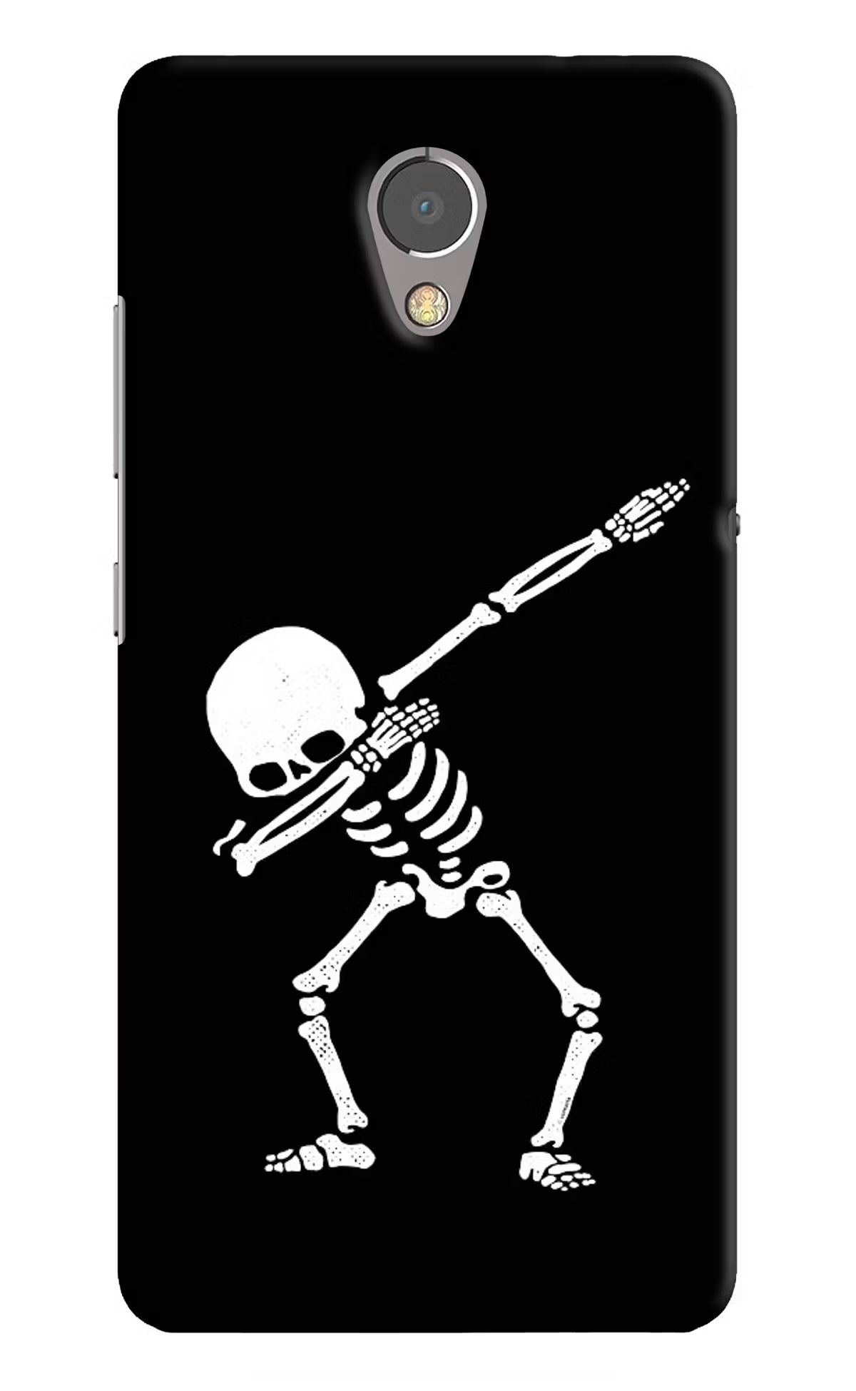 Dabbing Skeleton Art Lenovo P2 Hard Case Back Cover by Casekaro