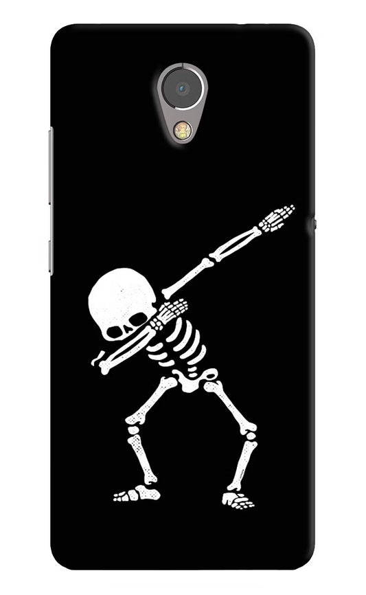Dabbing Skeleton Art Lenovo P2 Hard Case Back Cover by Casekaro