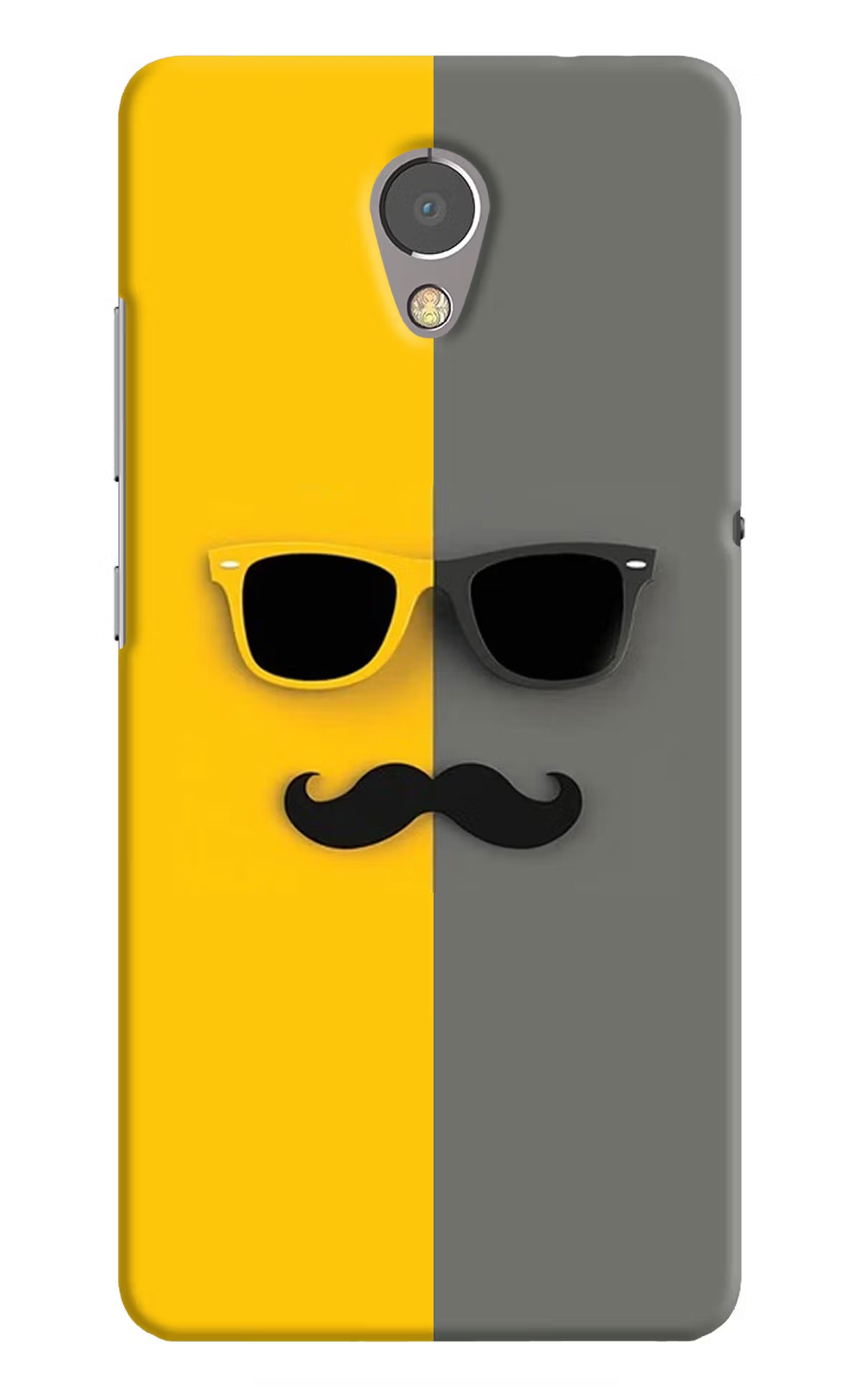 Sunglasses with Mustache Lenovo P2 Hard Case Back Cover by Casekaro