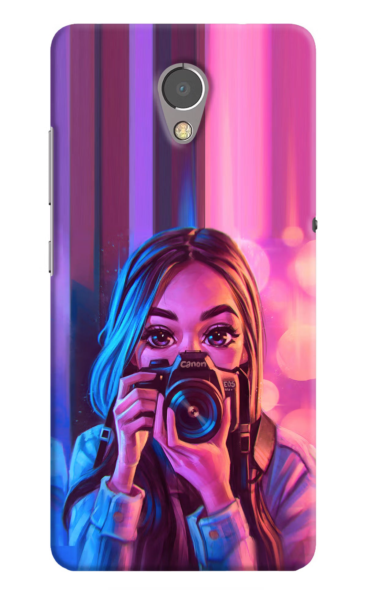 Girl Photographer Lenovo P2 Hard Case Back Cover by Casekaro