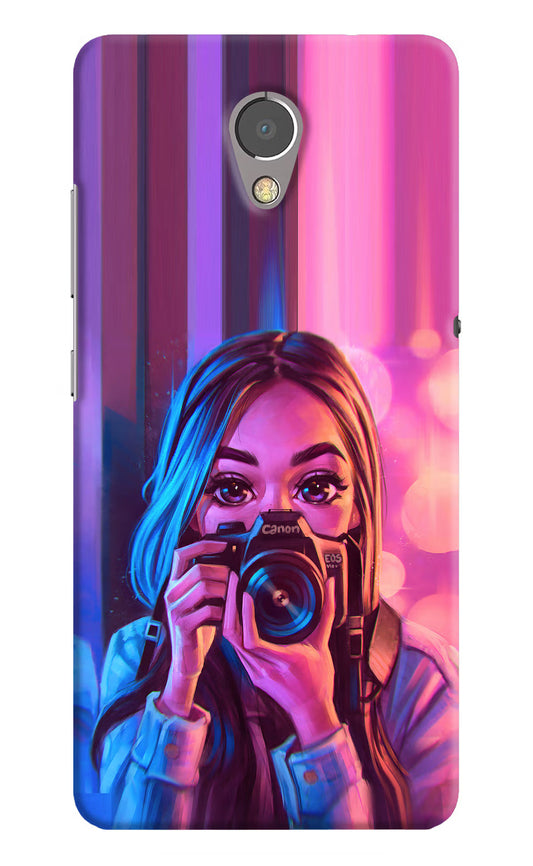 Girl Photographer Lenovo P2 Hard Case Back Cover by Casekaro
