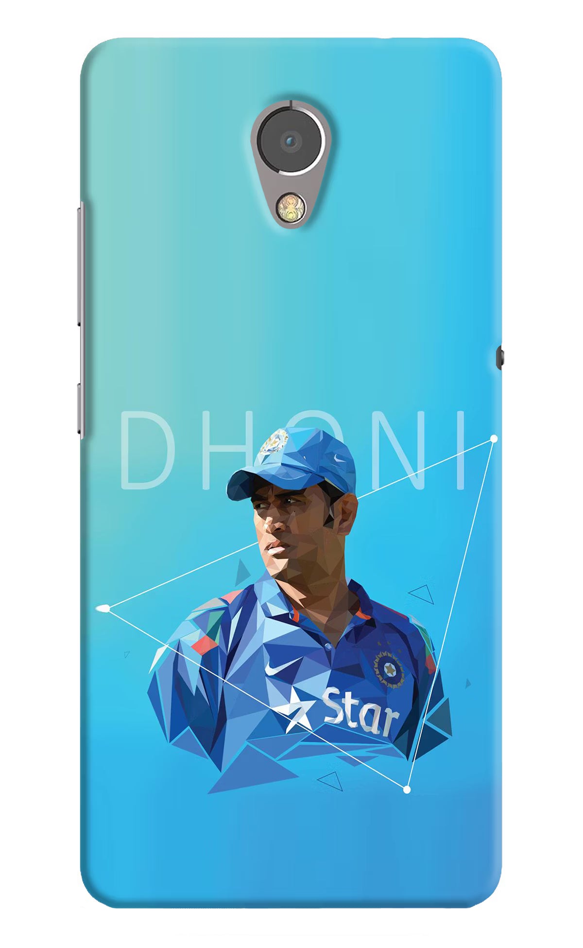 Dhoni Artwork Lenovo P2 Hard Case Back Cover by Casekaro