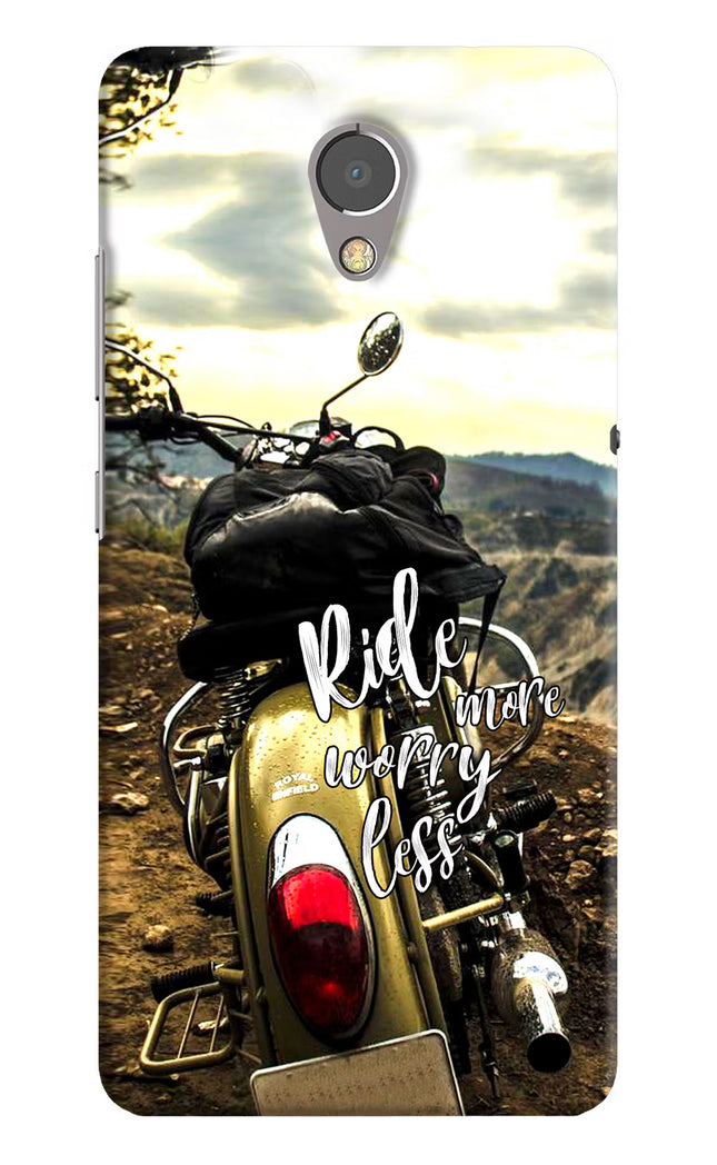 Ride More Worry Less Lenovo P2 Hard Case Back Cover by Casekaro