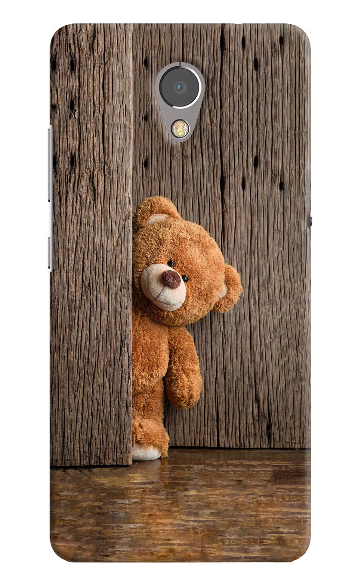 Teddy Wooden Lenovo P2 Hard Case Back Cover by Casekaro