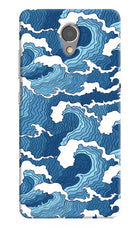 Blue Waves Lenovo P2 Hard Case Back Cover by Casekaro