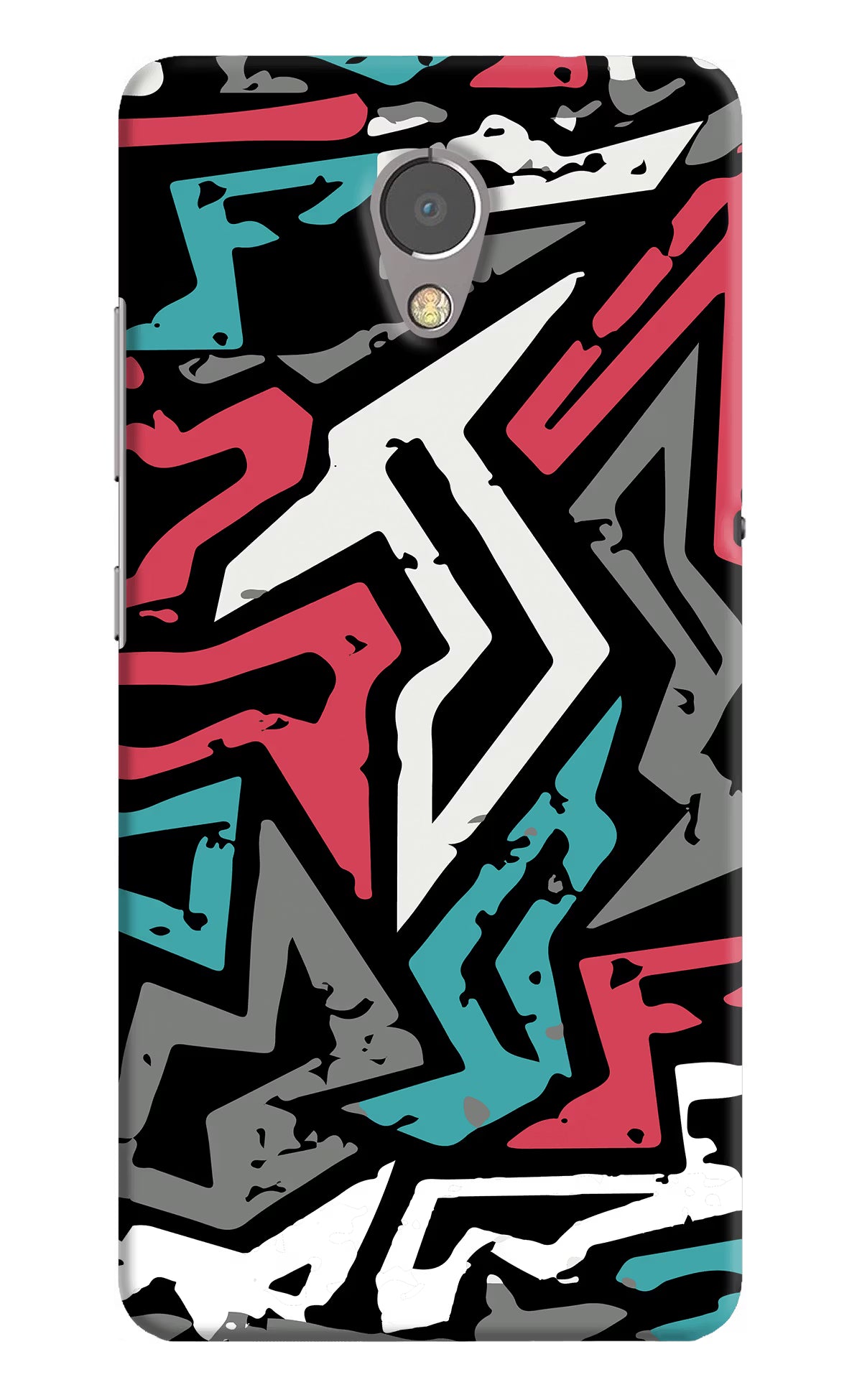 Geometric Graffiti Lenovo P2 Hard Case Back Cover by Casekaro