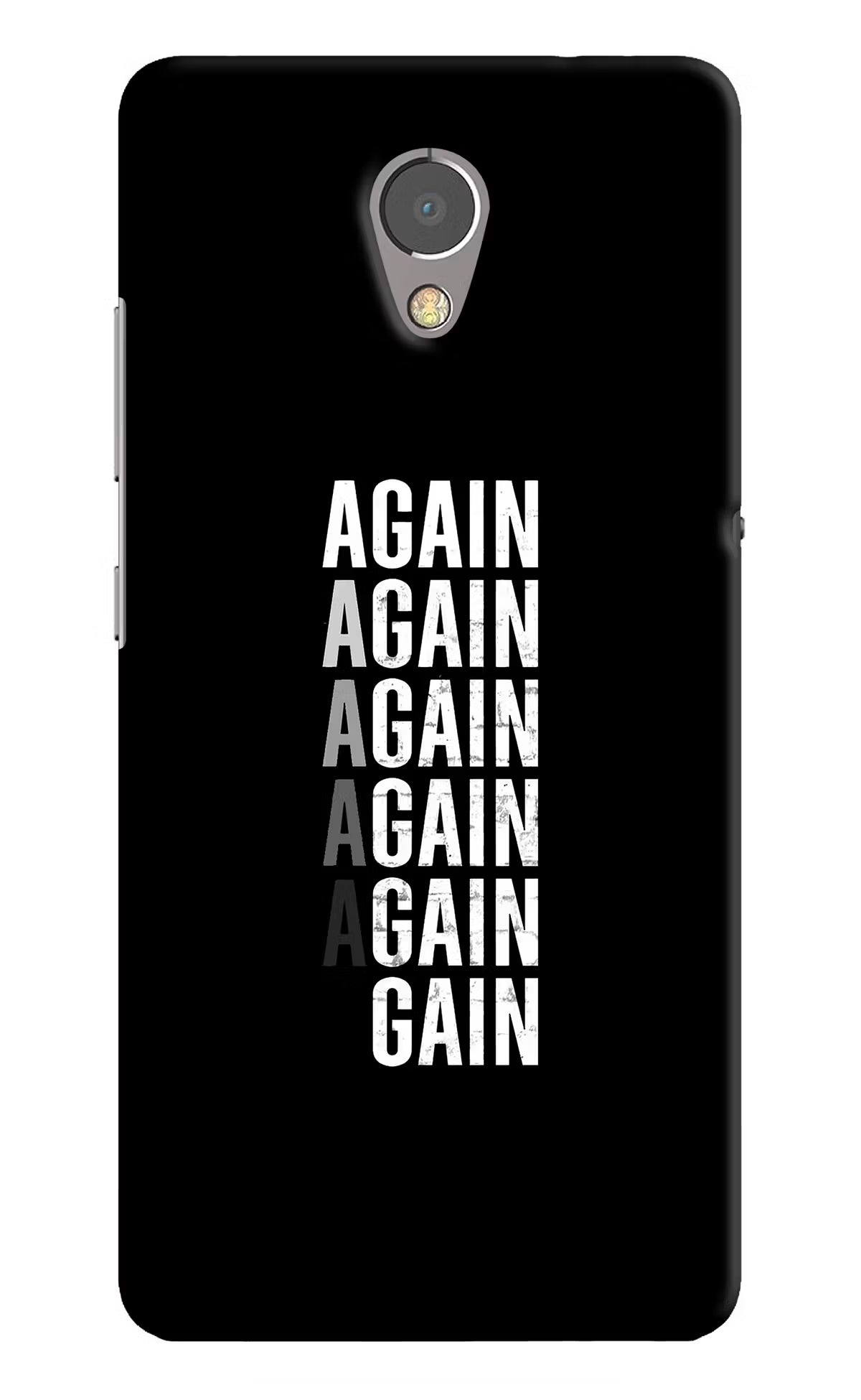 Again Again Gain Lenovo P2 Hard Case Back Cover by Casekaro