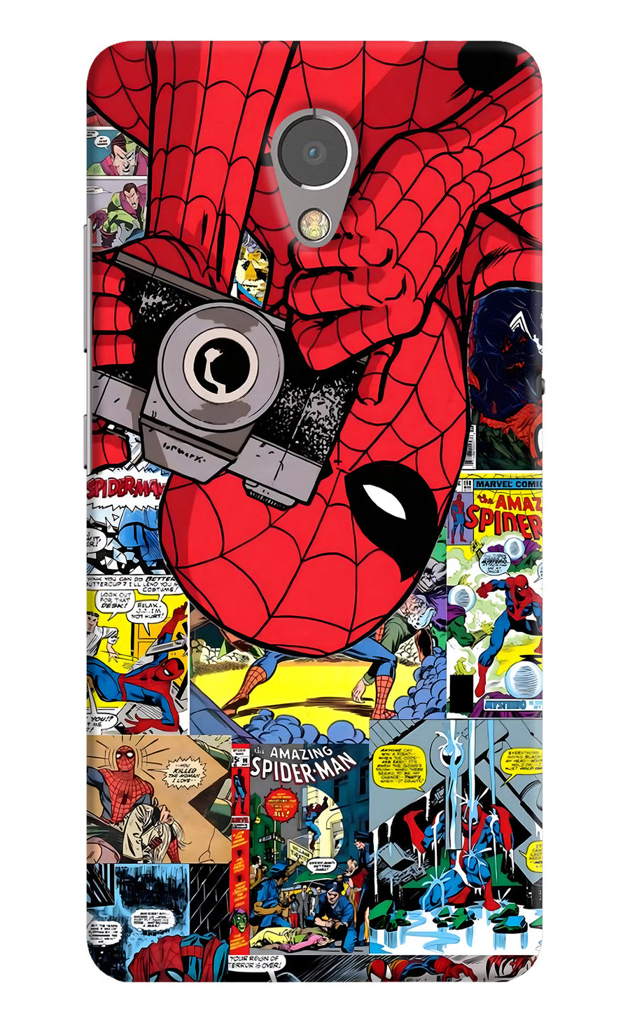 Spider Man Lenovo P2 Back Cover, Hard case