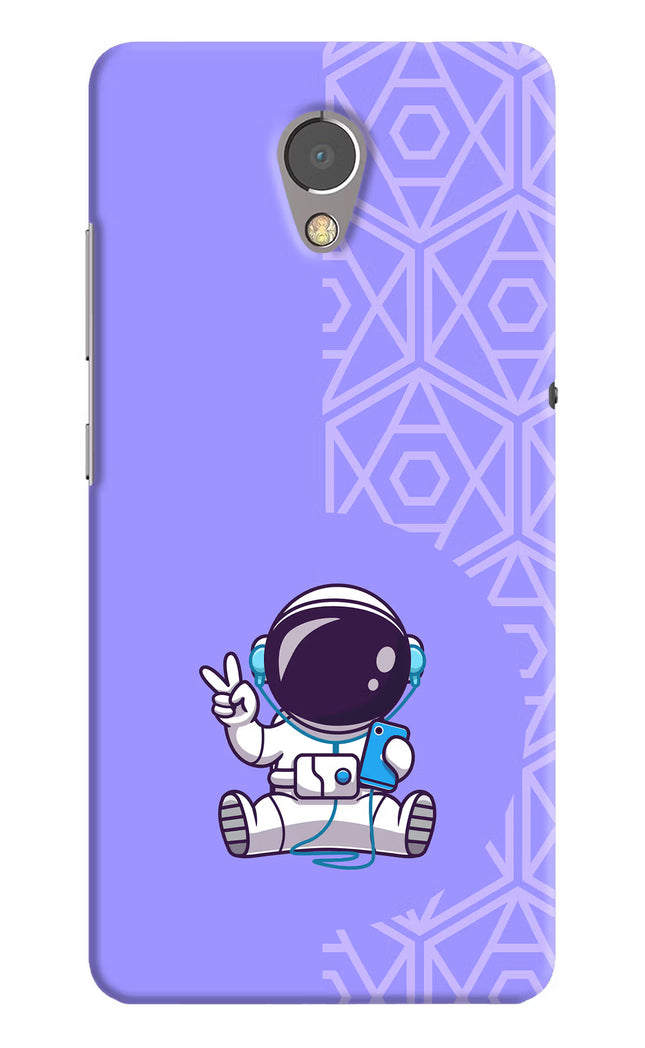 Cute Astronaut Chilling Lenovo P2 Hard Case Back Cover by Casekaro