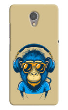 Monkey Headphone Lenovo P2 Hard Case Back Cover by Casekaro
