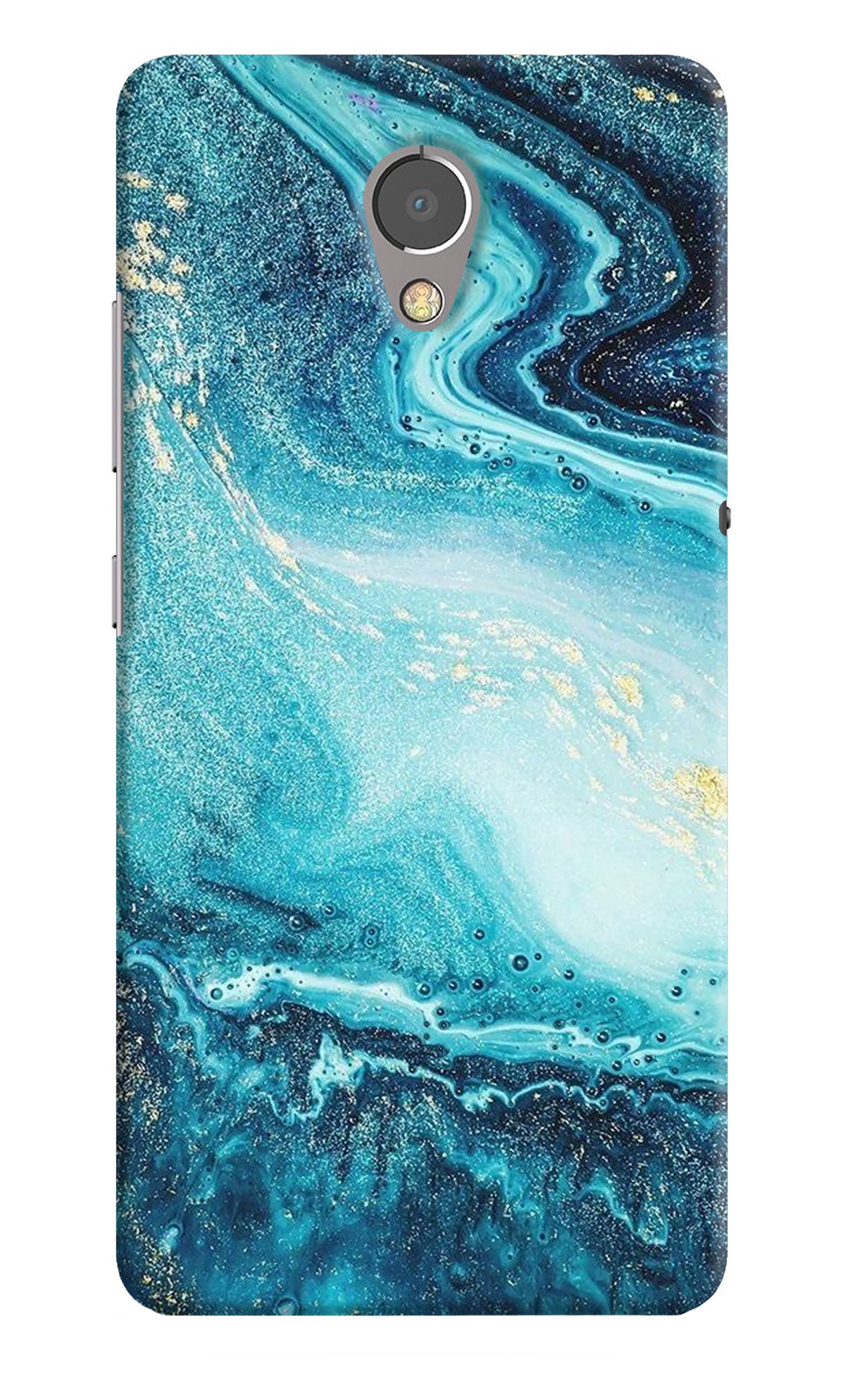 Blue Glitter Marble Lenovo P2 Back Cover