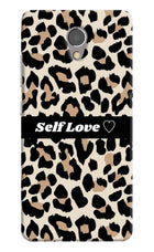 Leopard Print Self Love Lenovo P2 Hard Case Back Cover by Casekaro