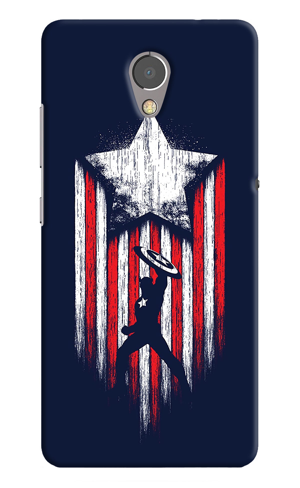 Captain America Marvel Art Lenovo P2 Back Cover