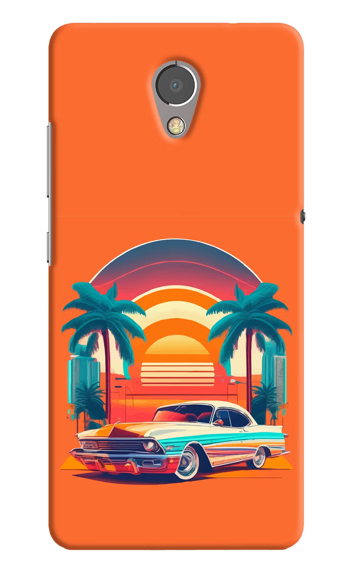 Palm Drive 80s Lenovo P2 Hard Case Back Cover by Casekaro