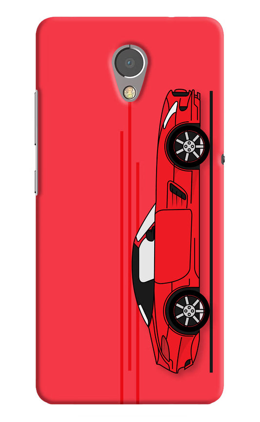 Red Velocity Lenovo P2 Hard Case Back Cover by Casekaro