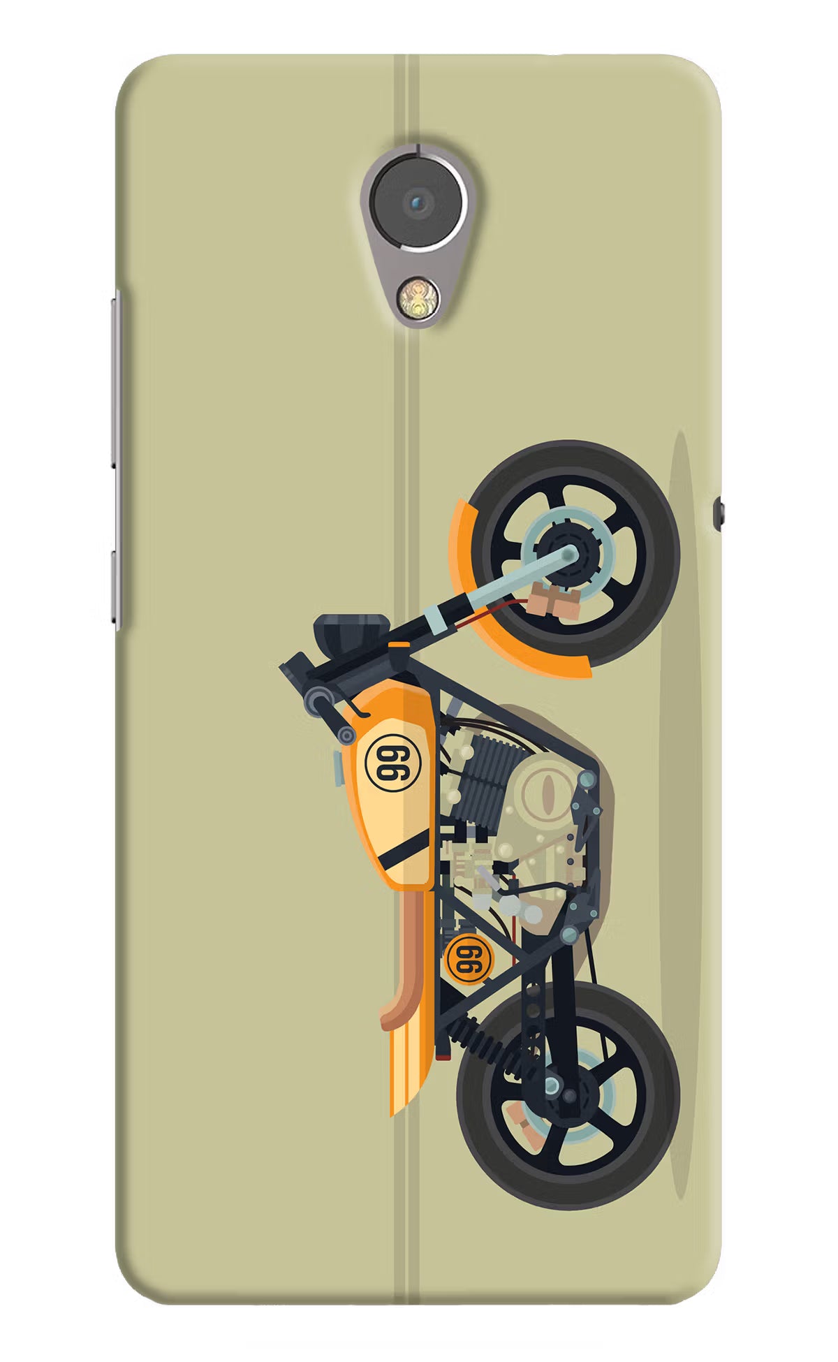 Vertical Speedster Lenovo P2 Hard Case Back Cover by Casekaro