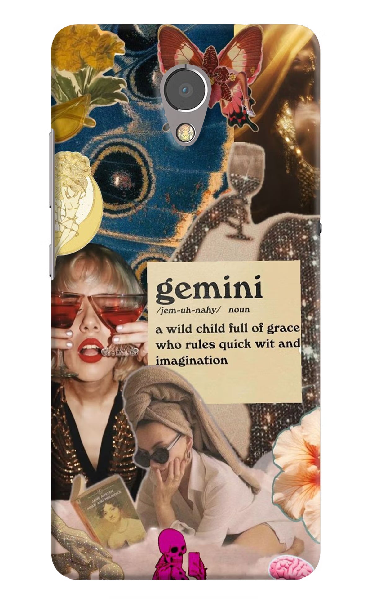 Gemini Zodiac Lenovo P2 Hard Case Back Cover by Casekaro