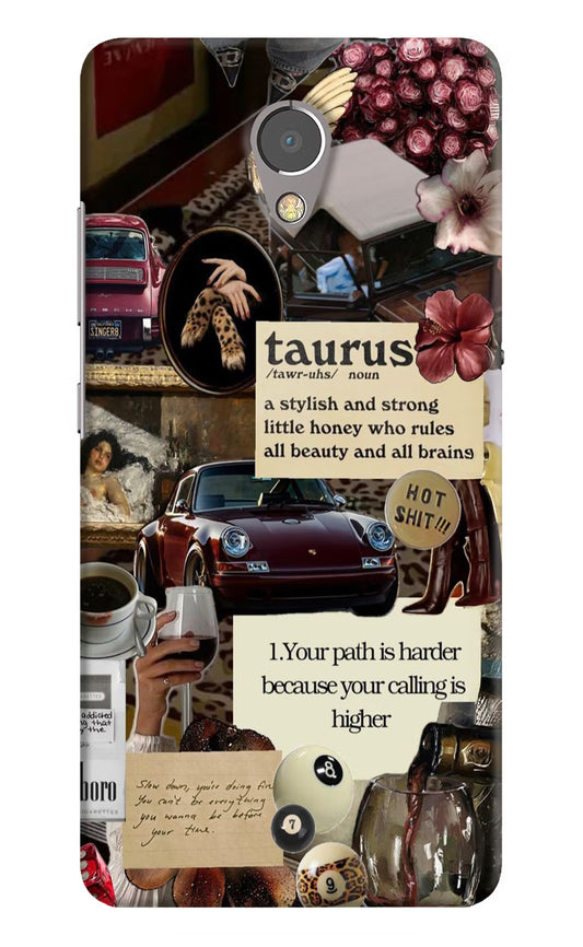 Taurus Zodiac Lenovo P2 Hard Case Back Cover by Casekaro