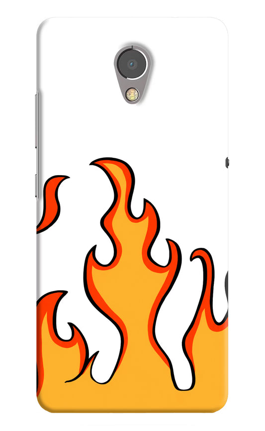 Fired Up – White Lenovo P2 Hard Case Back Cover by Casekaro