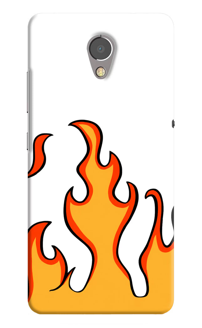 Fired Up – White Lenovo P2 Hard Case Back Cover by Casekaro