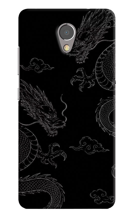 Twin Dragons Lenovo P2 Hard Case Back Cover by Casekaro