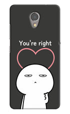 You're Right Lenovo P2 Hard Case Back Cover by Casekaro