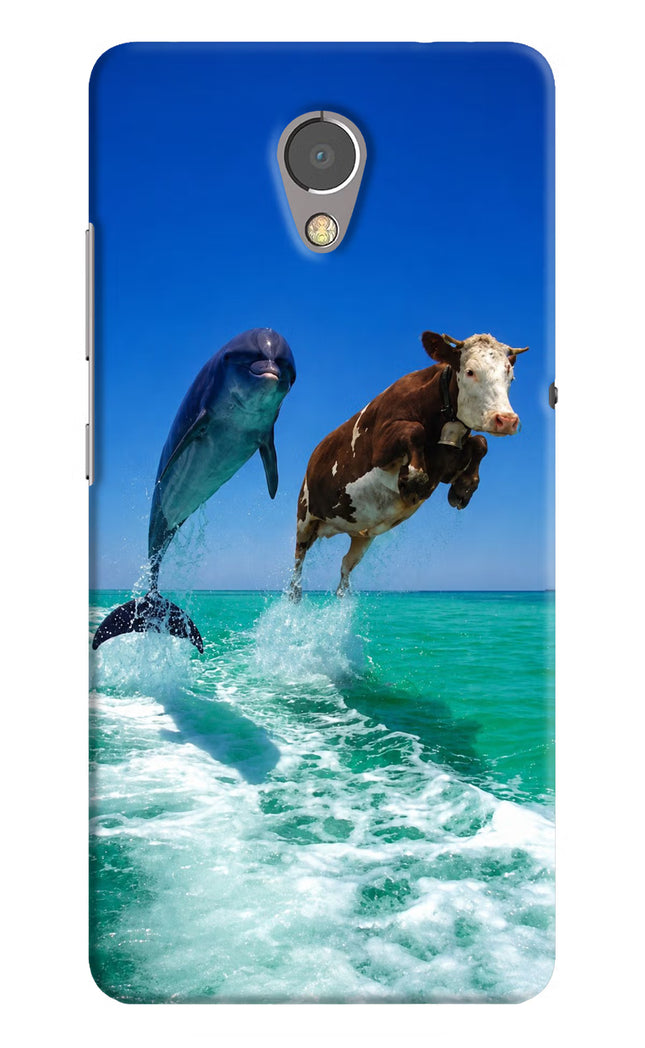 Dolphin vs Cow Lenovo P2 Hard Case Back Cover by Casekaro