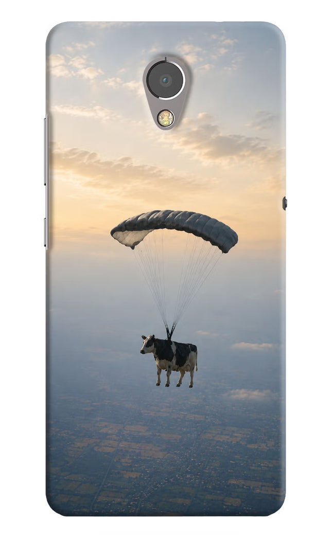 Skydiving Cow Lenovo P2 Hard Case Back Cover by Casekaro