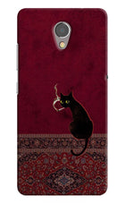 Midnight Cat Lenovo P2 Hard Case Back Cover by Casekaro