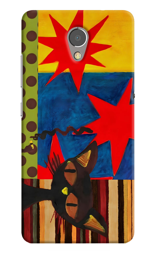 Pop Cat Lenovo P2 Hard Case Back Cover by Casekaro