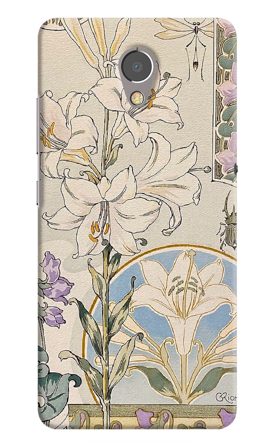 White Lily Lenovo P2 Back Cover, Hard case