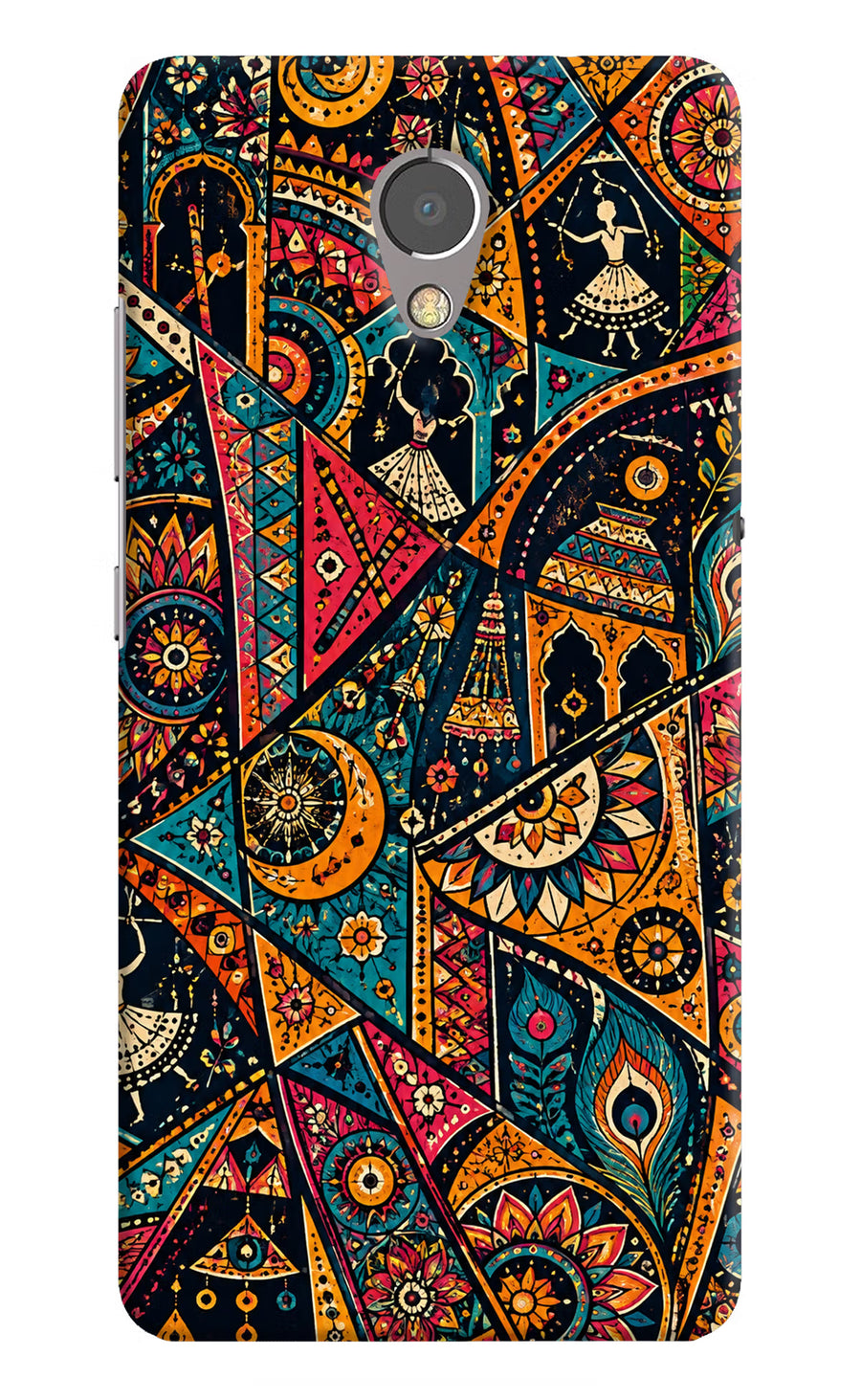 Folk Print Lenovo P2 Back Cover, Hard case