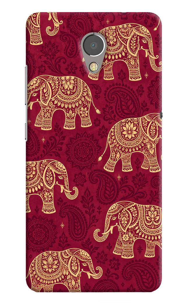 Maroon Elephant Lenovo P2 Back Cover