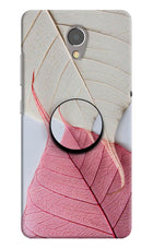 White Pink Leaf Lenovo P2 Pop Case by Casekaro