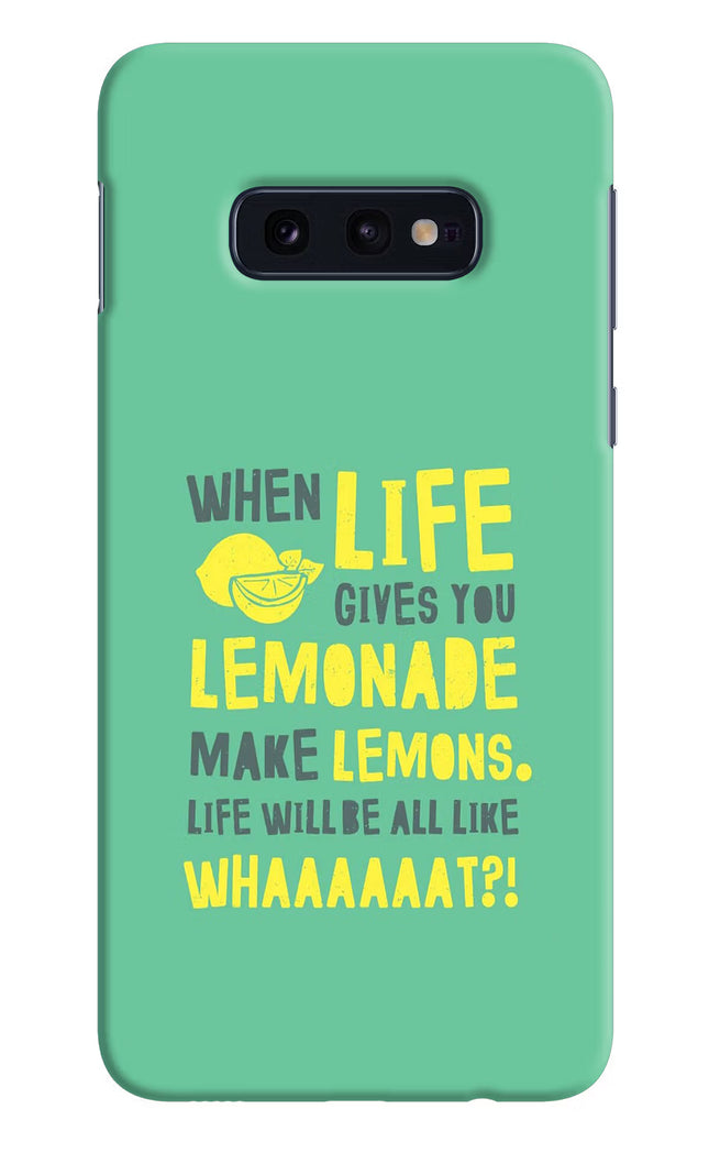 Quote Samsung S10E Hard Case Back Cover by Casekaro