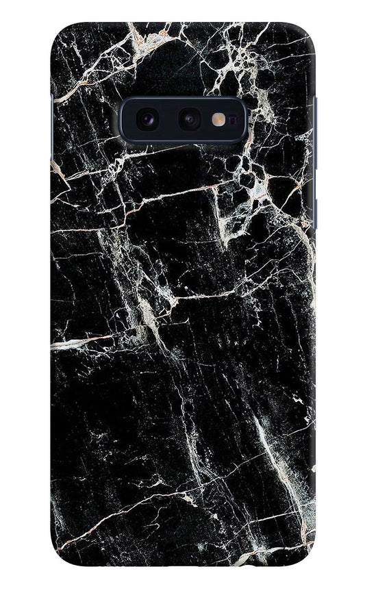 Black Marble Texture Samsung S10E Hard Case Back Cover by Casekaro