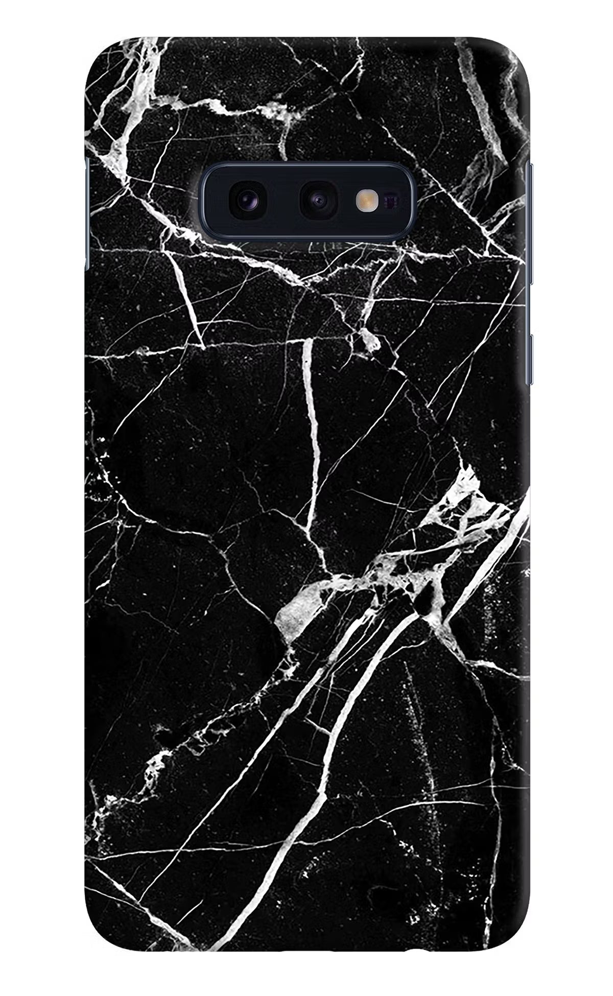 Black Marble Pattern Samsung S10E Hard Case Back Cover by Casekaro