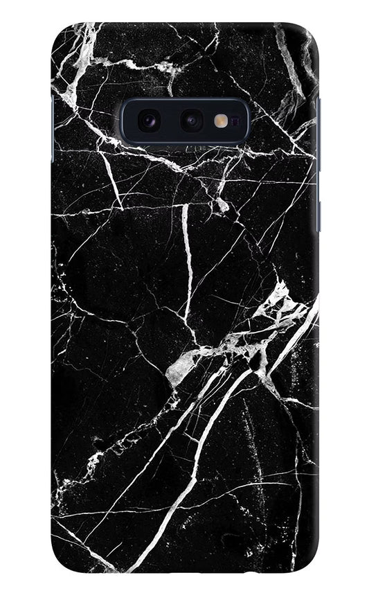 Black Marble Pattern Samsung S10E Hard Case Back Cover by Casekaro