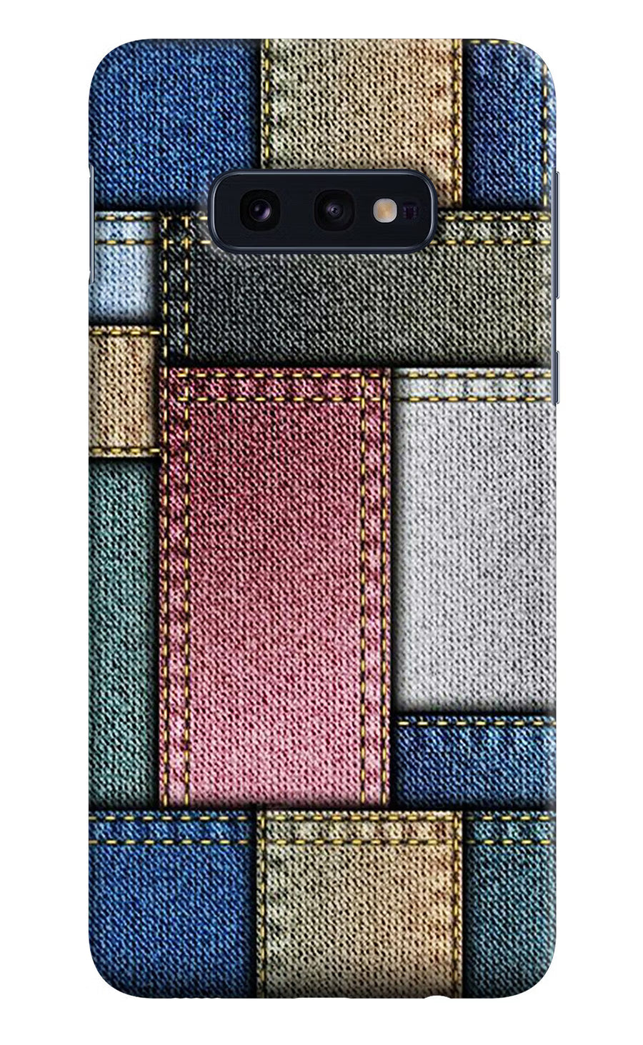 Multicolor Jeans Samsung S10E Back Cover, Hard case