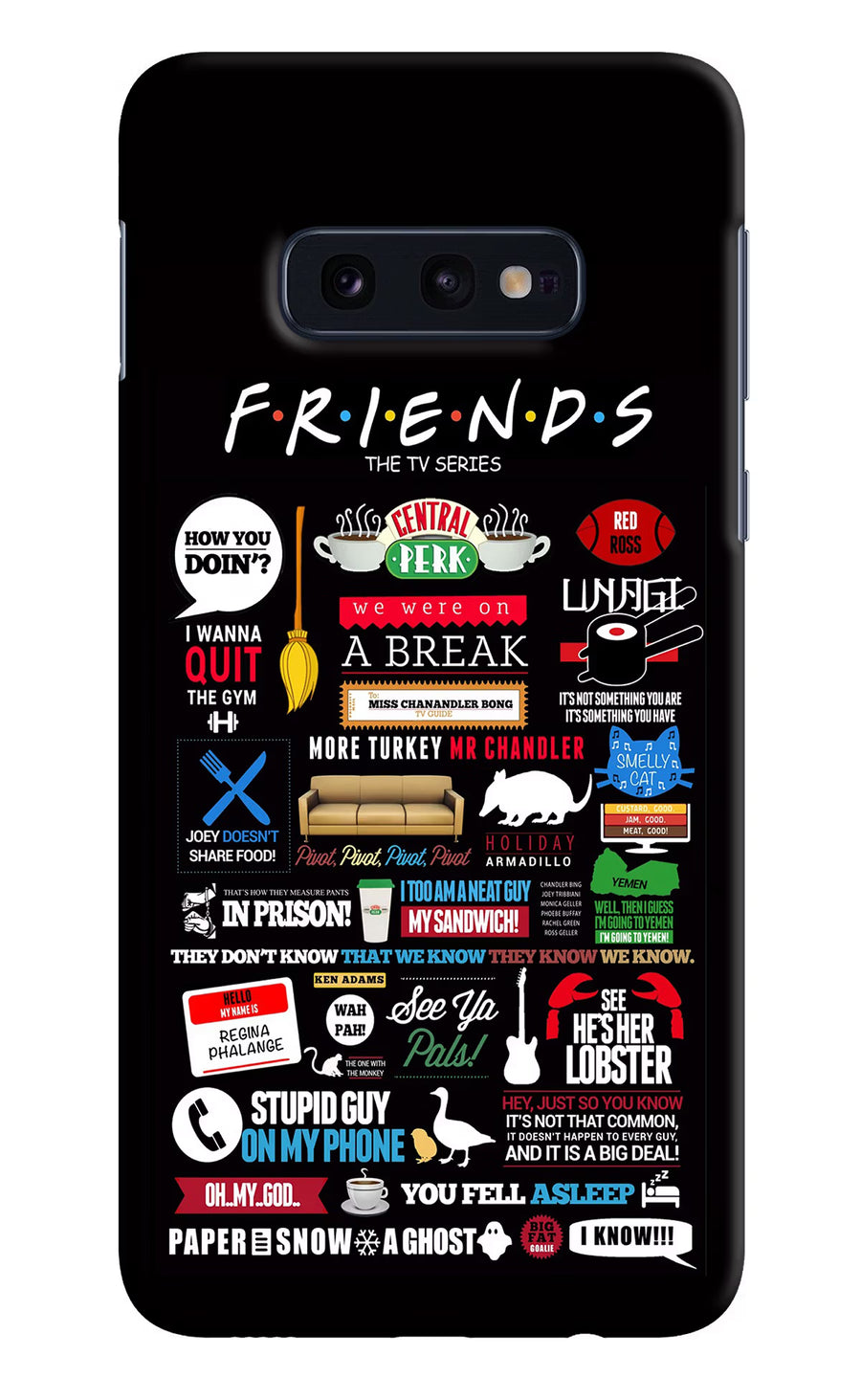 FRIENDS Samsung S10E Back Cover, Hard case