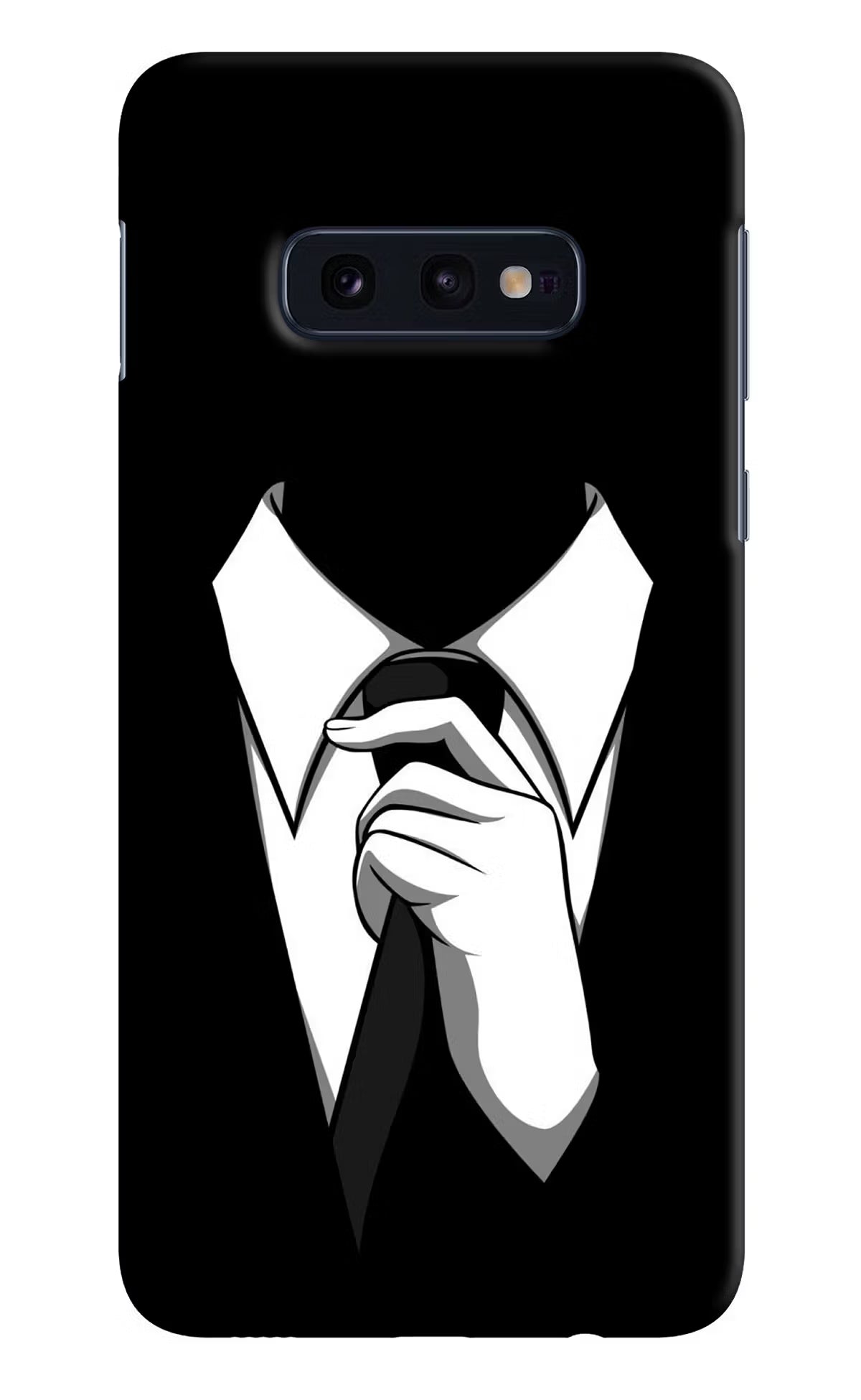 Black Tie Samsung S10E Hard Case Back Cover by Casekaro