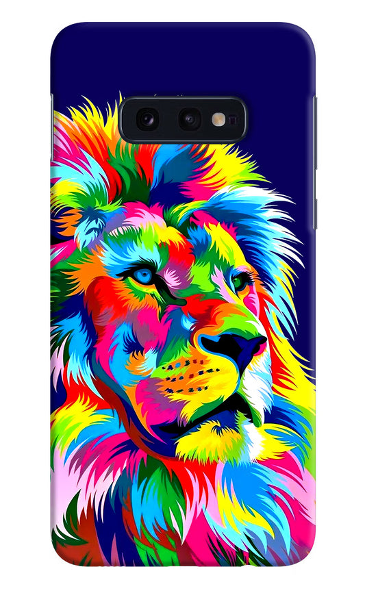 Vector Art Lion Samsung S10E Hard Case Back Cover by Casekaro