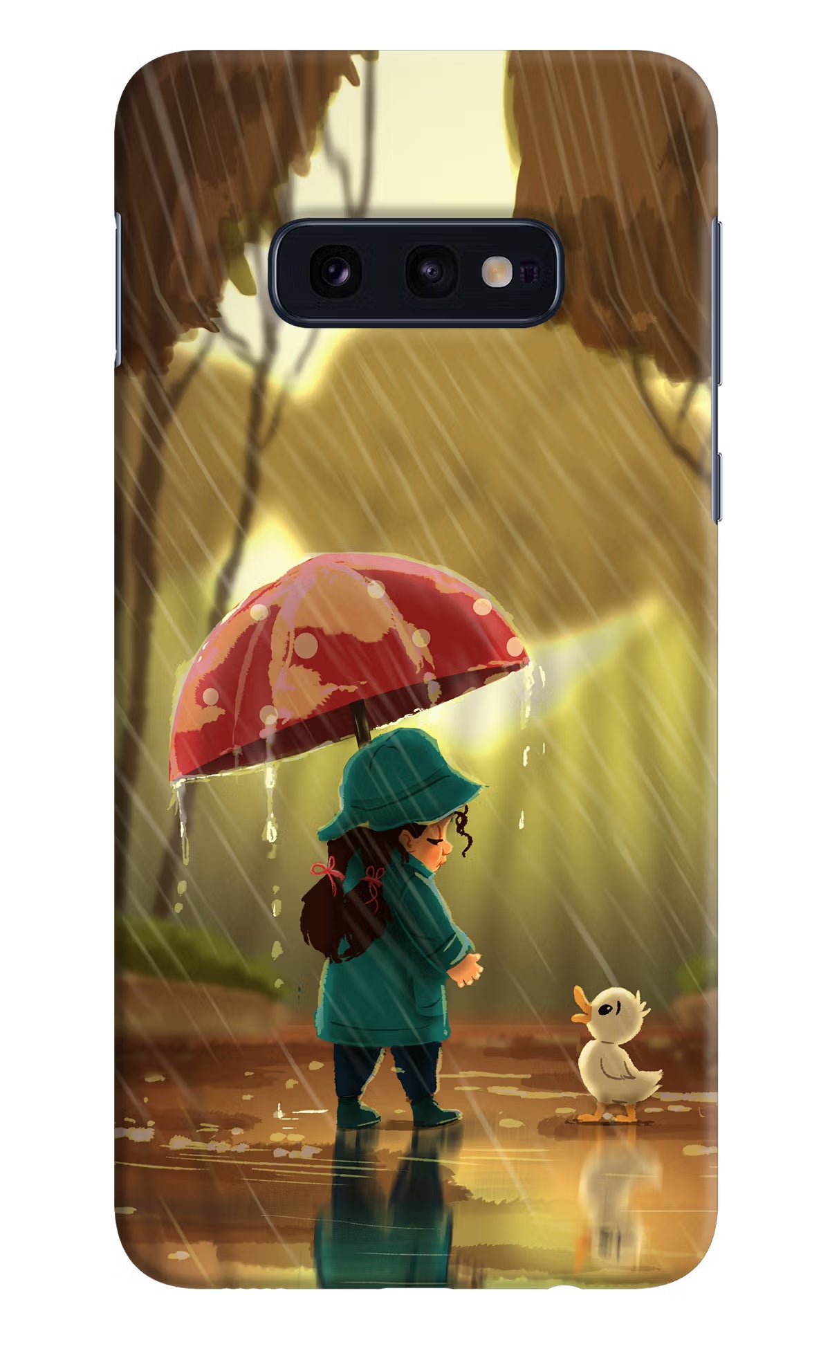 Rainy Day Samsung S10E Hard Case Back Cover by Casekaro
