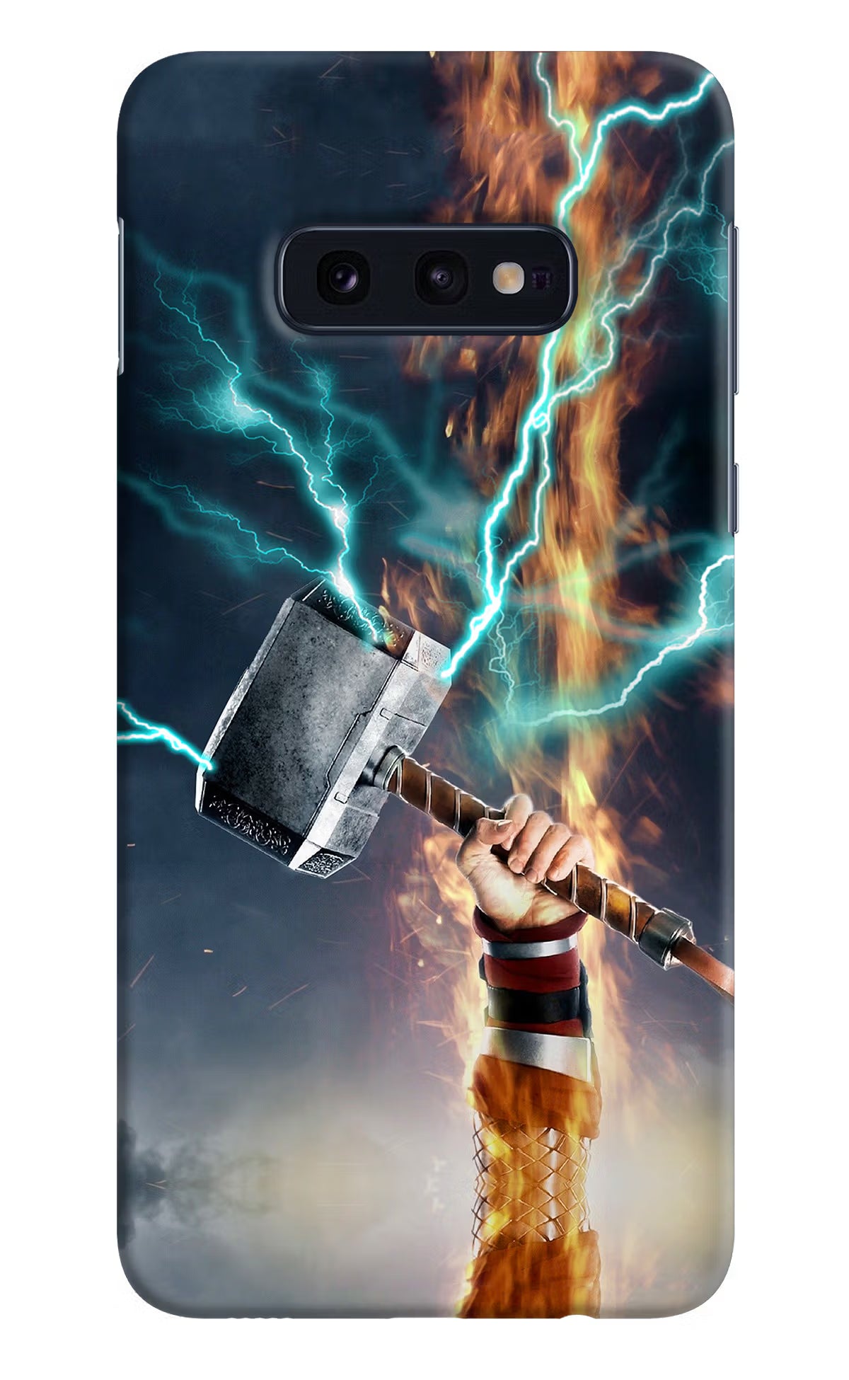 Thor Hammer Mjolnir Samsung S10E Hard Case Back Cover by Casekaro