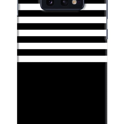 Black and White Print Samsung S10E Hard Case Back Cover by Casekaro