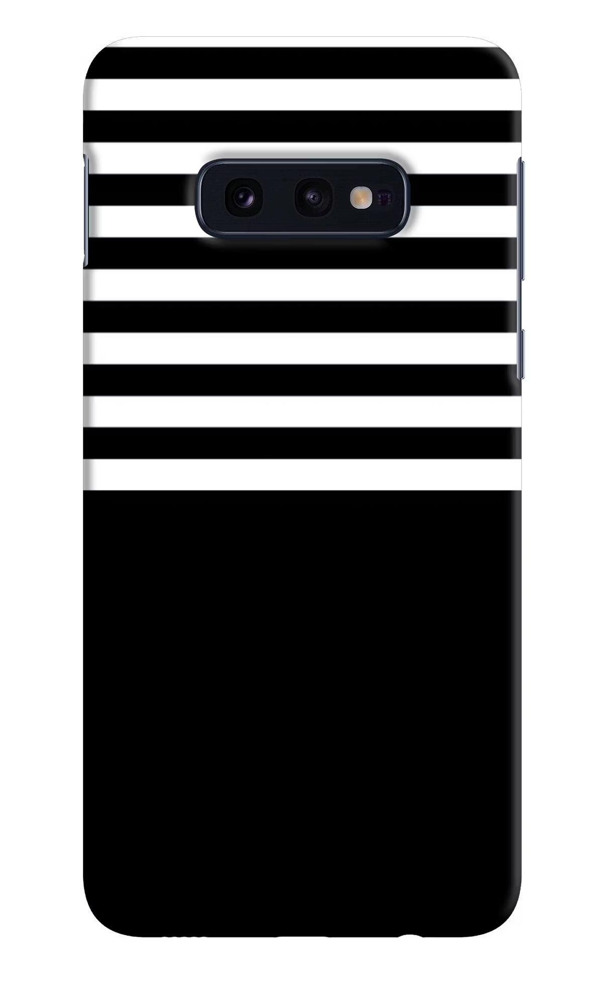 Black and White Print Samsung S10E Hard Case Back Cover by Casekaro