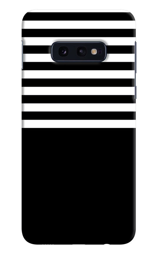 Black and White Print Samsung S10E Hard Case Back Cover by Casekaro